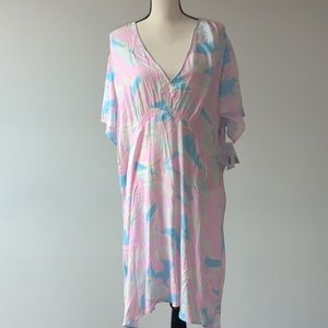 Bp Pink Pastel V-Neck Dress 3X